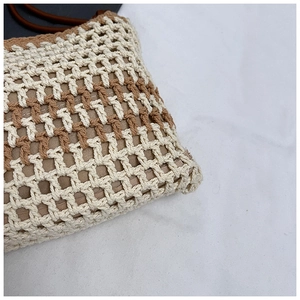 Gros plan détaillé du motif tissé et du coton sur le sac à bandoulière en bandoulière