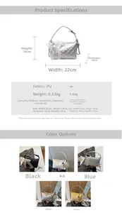 Quilted crossbody bag dimensions and colors showing chain strap and pearl bow detail