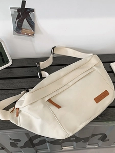 Sac de Poitrine en Nylon Minimaliste Grande Capacité pour Femmes Hommes Léger Sac à Bandoulière de Cyclisme Décontracté Sac de Navette Dos