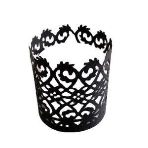 Laser Cut Hollow Cupcake Wrappers Paper Candle Lampshade For LED Tea Lights Wedding Birthday Party Table Decoration