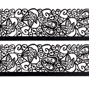 Laser-cut black leaf and heart pattern hollow lampshade cover for Thanksgiving decor