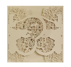 Elegant Laser Cut Wedding Invitation Cards Hollow Out Pearl Paper Invites With Envelopes For Wedding Valentine Party