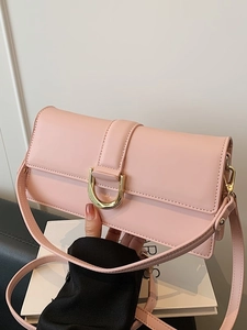 Sac à Sous-bras pour Femmes en Cuir PU Sac à Épaule Vintage Petit Sac Carré Avec Boucle en Métal Doré pour le Quotidien