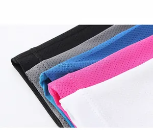 Détail du tissu en maille respirante haute élasticité en cinq couleurs pour leggings