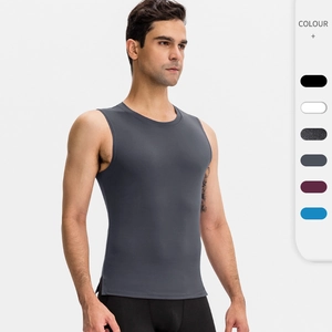 Men Slim Fit Sports Tank Top High Elastic Quick Dry Muscle Vest Sleeveless Gym Workout Running Training Undershirt
