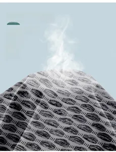Detail of honeycomb yoga pants fabric showing breathable mesh and moisture-wicking technology
