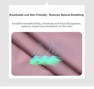 Breathable high-stretch fabric detail showing moisture-wicking and heat-release technology