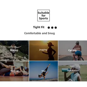 Tight fit athletic shorts for running and yoga showing various sport scenes