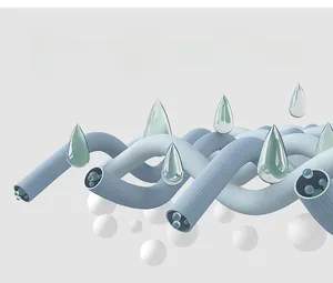 3D render of breathable hollow fibers showing moisture-wicking and quick-dry technology