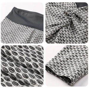 High waist honeycomb yoga leggings with scrunch butt lifting design in grey and black
