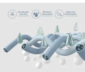 Vue macro 3D des fibres de tissu respirant évacuant l'humidité pour vêtements de sport