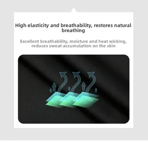 Close-up of black breathable stretch fabric with moisture-wicking technology for yoga tops