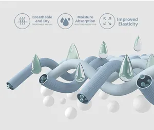 Rendu 3D macro de la structure du tissu de yoga respirant qui évacue l'humidité
