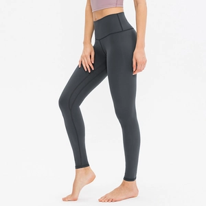 Women's dark grey high waist camouflage yoga leggings for running and fitness training