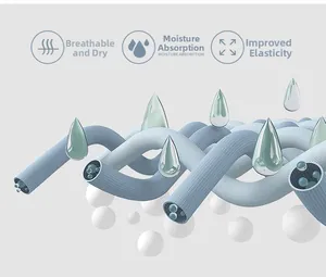 3D visualization of breathable and moisture-wicking fibers in men's sports fabric