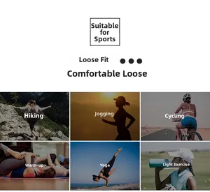Close-up of loose fit yoga long sleeve shirt for women showing diverse sports scenarios