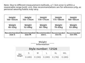 Size chart detail for women's yoga long sleeve top with weight and height recommendations