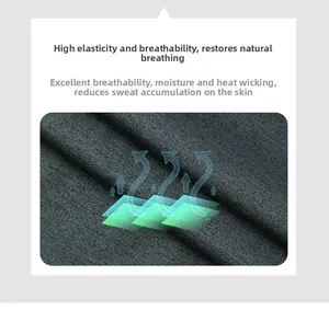 Gros plan sur un tissu respirant et extensible avec technologie d'évacuation de l'humidité