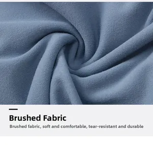 Macro shot of soft brushed blue fabric texture for yoga shorts showing fabric detail
