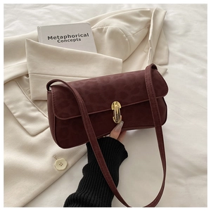 Close-up of leopard pattern texture and gold buckle on burgundy shoulder bag