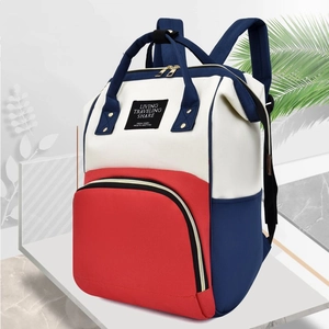 Large Capacity Diaper Bag Backpack Fashion Oxford Cloth Multi Function Thermal Insulation Mommy Travel Bag For Women