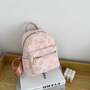 Mini Sac à Dos en Toile Florale pour Femmes Petit Sac de Jour Imprimé Mode Voyage Décontracté École Filles
