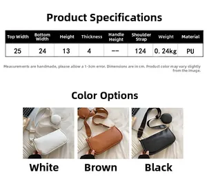 Size chart for retro woven underarm bag showing detailed dimensions and color options