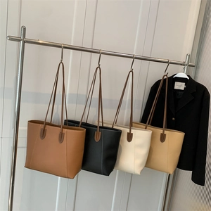 Minimalist large capacity tote bags in four neutral colors for women daily office use