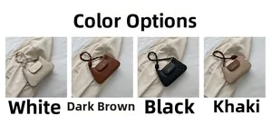 Detailed color display of checkered pattern shoulder bags on neutral blazer backgrounds