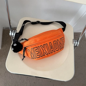 Harajuku Brusttasche Damen Oxford-Gewebe Streetwear Buchstabenprint Gürteltasche Mode Crossbody Schultertasche Sling Bag