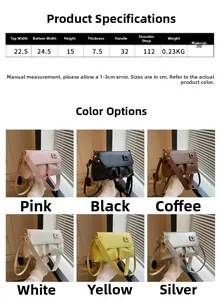 Guide détaillé des tailles et spécifications du sac à bandoulière plissé en cuir PU de style rétro