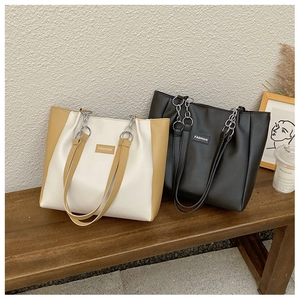 Détails de grands sacs fourre-tout avec étiquette FASHION et bandoulières à chaîne