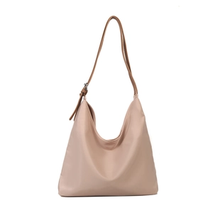 Pinkish-brown large Oxford tote bag with adjustable shoulder strap for daily commuting