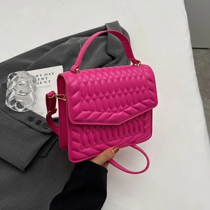 Dames Gewatteerde PU Leer Schoudertas Modieuze Minimalistische Effen Kleur Crossbody Tas Handtas Kleine Vierkante Tas