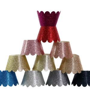 Glitter Cupcake Wrappers Laser Cut Scalloped Edge Paper Cake Decor For Wedding Birthday Party Baby Shower Baking Supplies