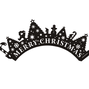 Laser cut Merry Christmas paper cupcake wrappers with festive snowman and tree designs