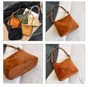 Détails des sacs fourre-tout en suède avec bandoulières nouées et relief Onwards