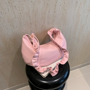 Sac à Épaule Plissé Grande Capacité pour Femmes en Cuir PU Bandoulière Froncée Sac Hobo Fourre-tout Décontracté Sac à Main Mode