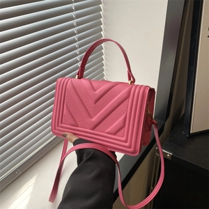 Borsa a Tracolla in Pelle PU Trapuntata a V per Donna Borsa a Tracolla Quadrata Piccola Chevron Elegante per Tutti i Giorni