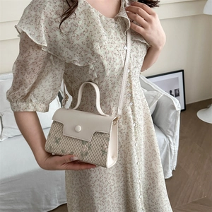 Sac à main bandoulière en similicuir et paille avec motifs floraux pour femmes