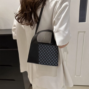 Sac bandoulière rétro pour femme avec imprimé géométrique et bandoulière réglable