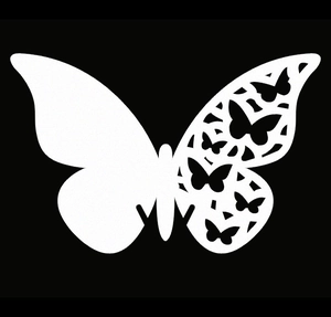 Marque-place en Forme de Papillon Découpé au Laser en Papier Perlé pour Verre à Vin Mariage Banquet Fête Décoration de Table Blanc Rose