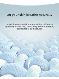 Macro detail of breathable Tencel linen fabric texture with moisture-wicking technology