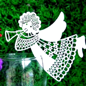 Angel Wings Laser Cut Wine Glass Place Cards Hollow Pearlescent Paper Decoration For Wedding Banquet Table Setting Party
