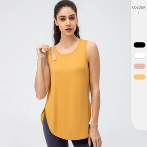 Damen Yoga Sport Tanktop Ärmellos Cutout Schnell Trocknend Modal Mischung Weste Laufen Fitness Lässiges Shirt Workout Kleidung