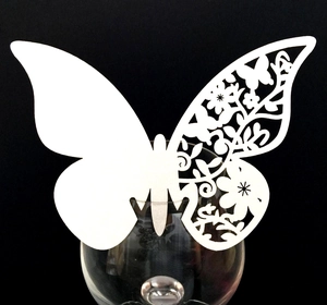 Cartes De Place En Forme De Papillon Découpées Au Laser Décoration Élégante Pour Mariage Fête Banquet