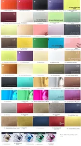 Nuancier de papier cartonné perlé et pailleté 250G pour marque-place de mariage