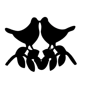Laser cut white bird wedding place cards with intricate hollow tree branch design