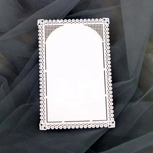 Hollow Lace Card Laser Cut Artificial Pearl Paper Floral Invitation Base For Wedding DIY Scrapbooking Decorative Place Card