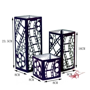 Three-piece black movie theme paper lantern set with film and star cutouts in various sizes